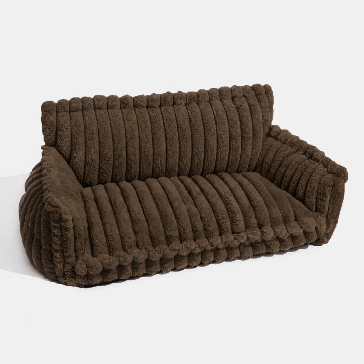 Durable Large Plush Dog Sofa Bed with Bolster Sides
