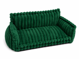 Durable Large Plush Dog Sofa Bed with Bolster Sides