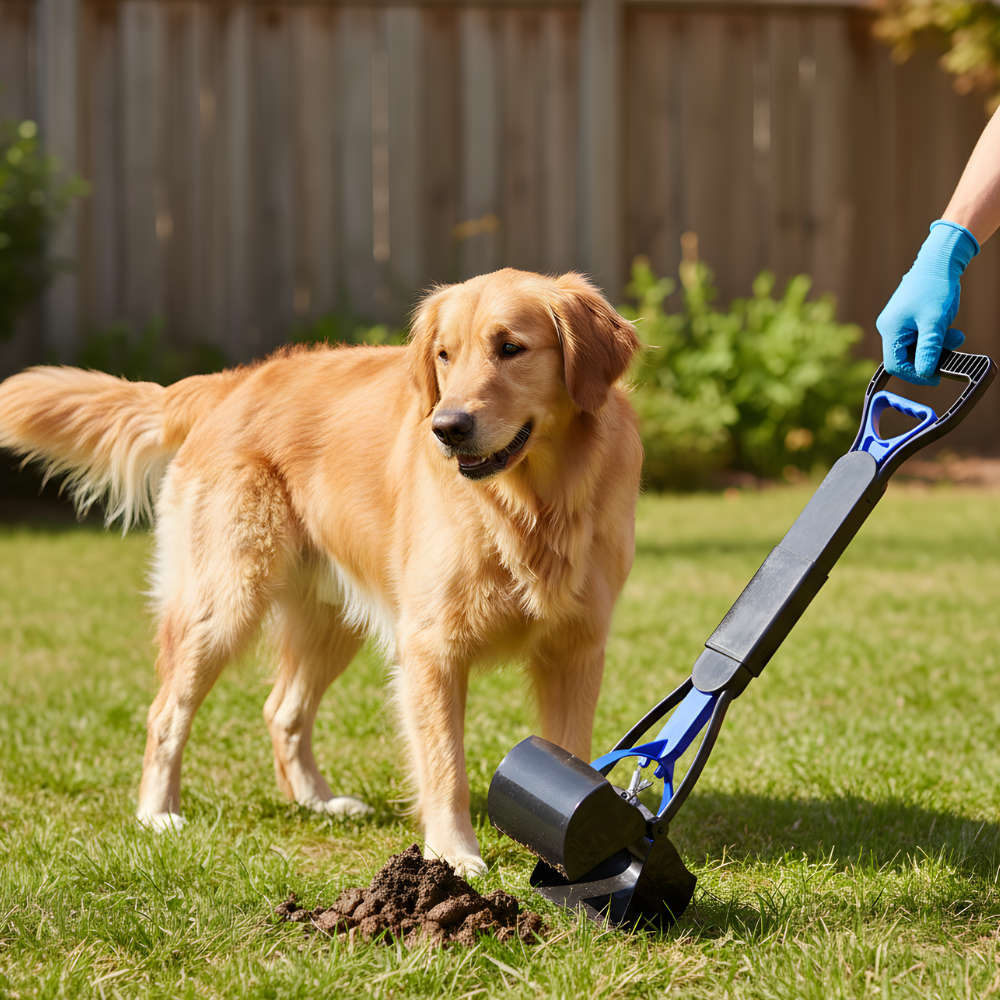 Dog Pooper Scooper Long Handle No Bend Pet Waste Tool