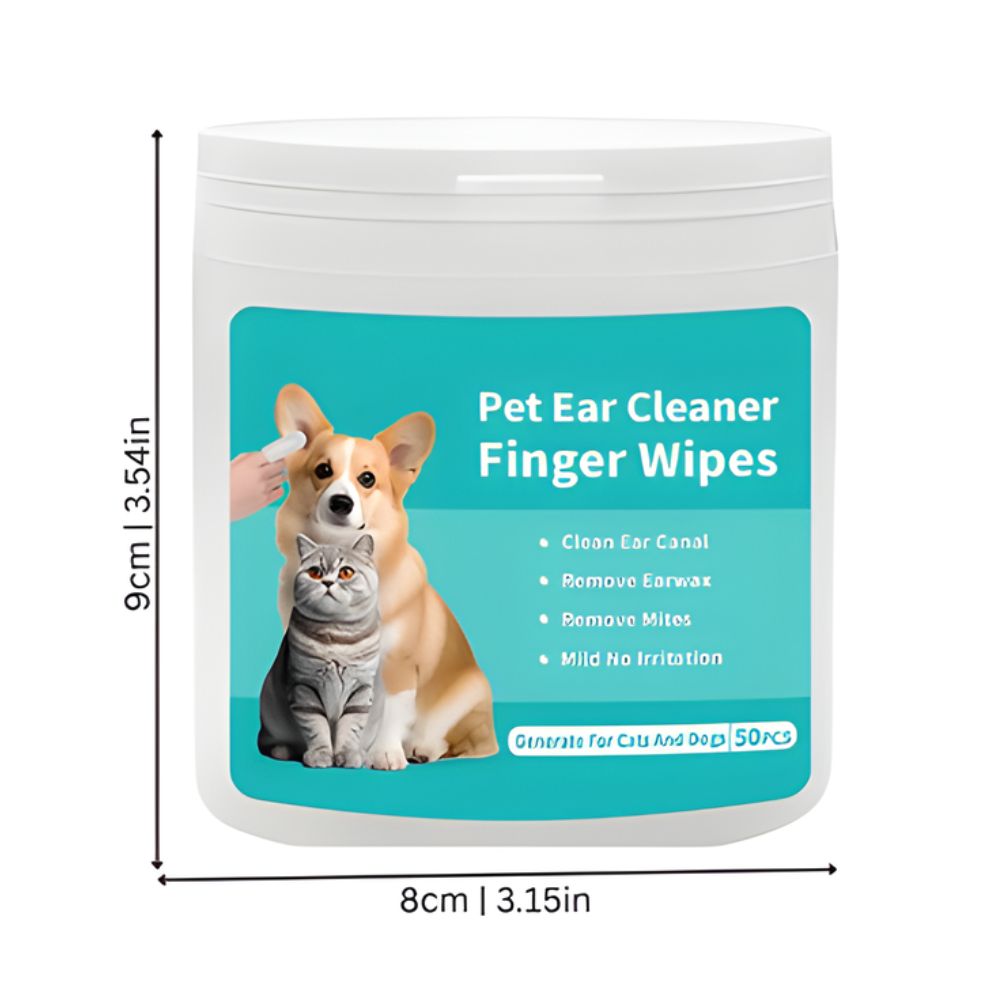 Dog Ear Cleaning Finger Wipes Pet Earwax Remover