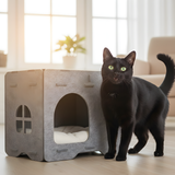 Cat House Hideaway Indoor Pet Bed with Soft Cushion