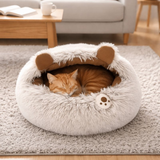 Cat Cave Bed - Cosy Plush Cat Bed with Removable Lid