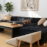 Dog Ramp for Bed Sofa Pet Ramp with Wooden Legs Fabric Steps