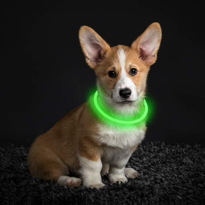 LED Dog Collar Glowing Light Up Night Safety