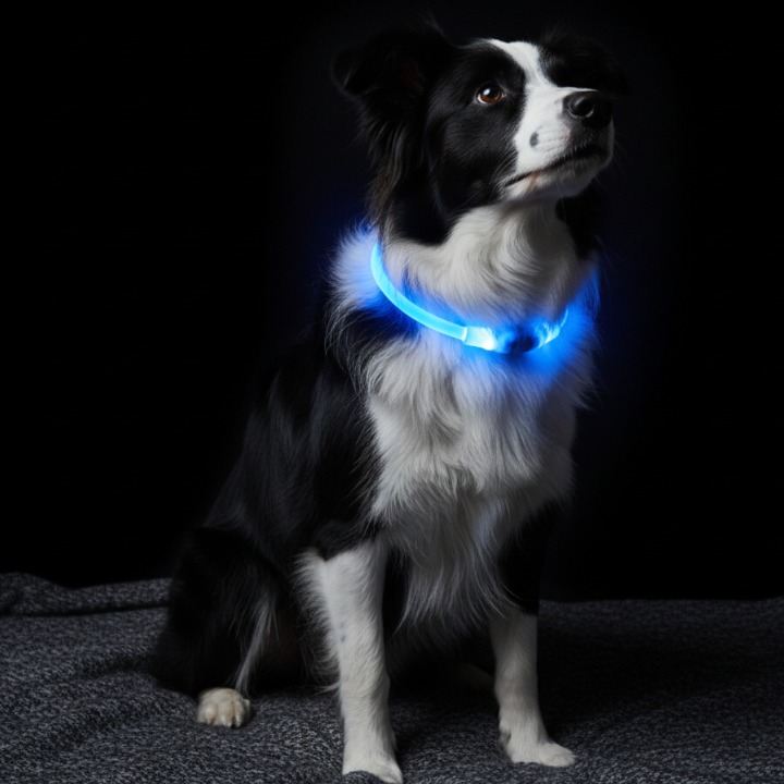 LED Dog Collar Glowing Light Up Night Safety