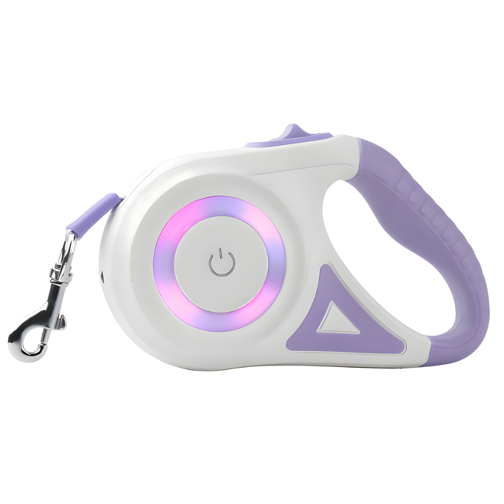 Dog Retractable Leash LED Light Night Walking Lead