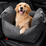 Luxury Waterproof Dog Car Seat Bed with Adjustable Leashes | Cozy Travel Bed for Ultimate Comfort 0
