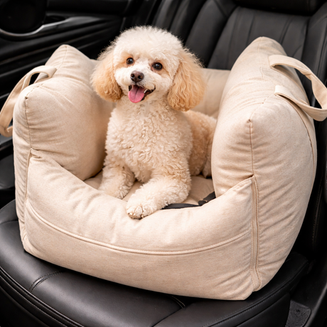 Luxury Waterproof Dog Car Seat Bed with Adjustable Leashes | Cozy Travel Bed for Ultimate Comfort 2