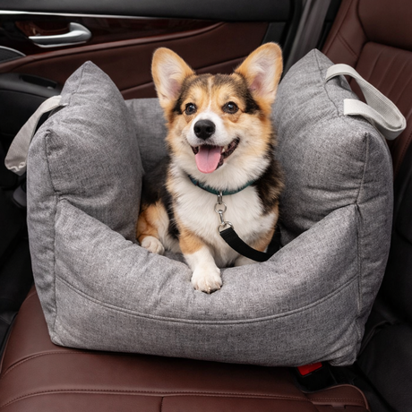 Luxury Waterproof Dog Car Seat Bed with Adjustable Leashes | Cozy Travel Bed for Ultimate Comfort 3