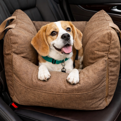 Luxury Waterproof Dog Car Seat Bed with Adjustable Leashes | Cozy Travel Bed for Ultimate Comfort 4
