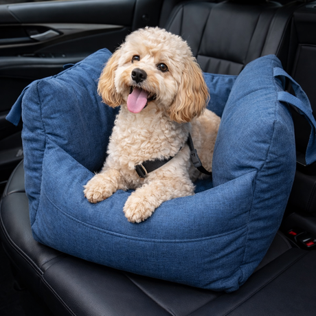 Luxury Waterproof Dog Car Seat Bed with Adjustable Leashes | Cozy Travel Bed for Ultimate Comfort 5