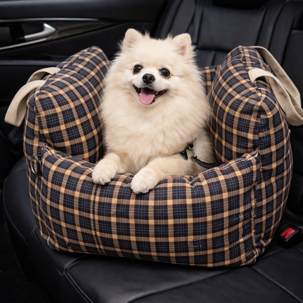 Luxury Waterproof Dog Car Seat Bed with Adjustable Leashes | Cozy Travel Bed for Ultimate Comfort 7