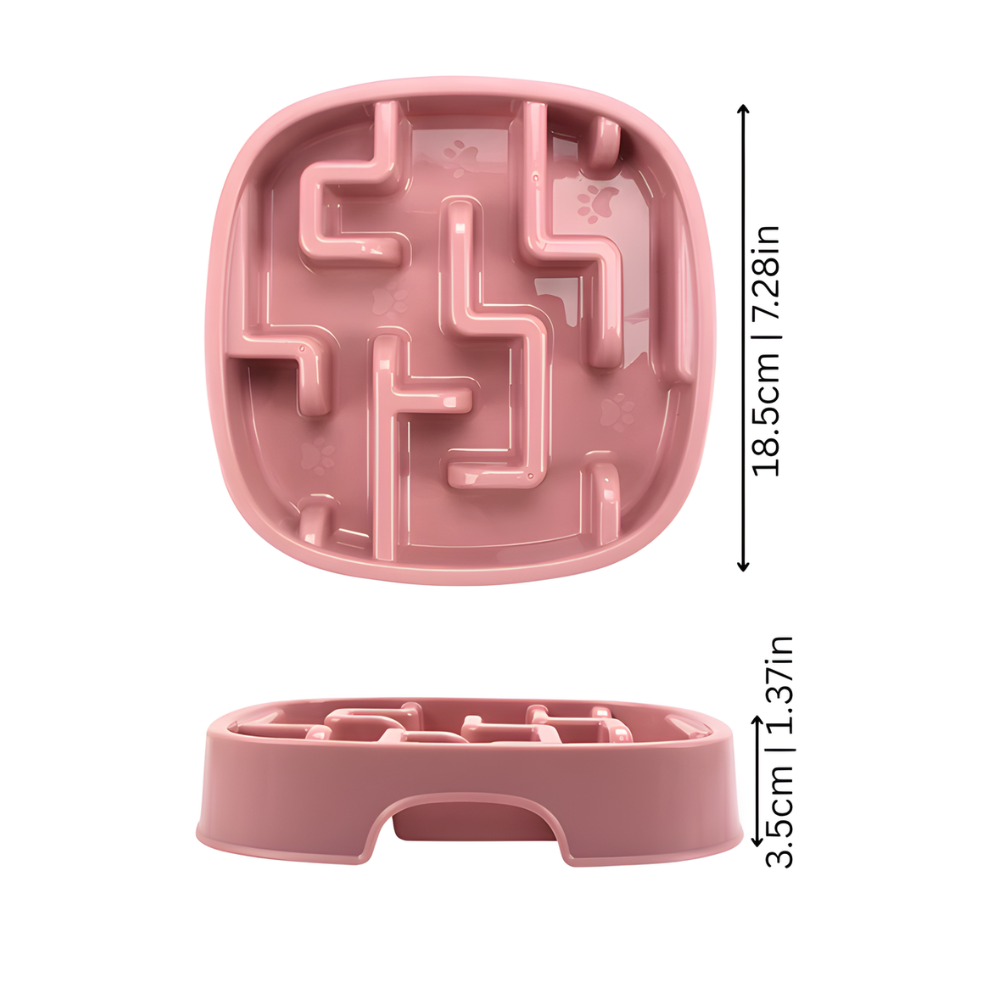 Dog Slow Feeder Bowl Anti Gulp Puzzle Feeding Dish