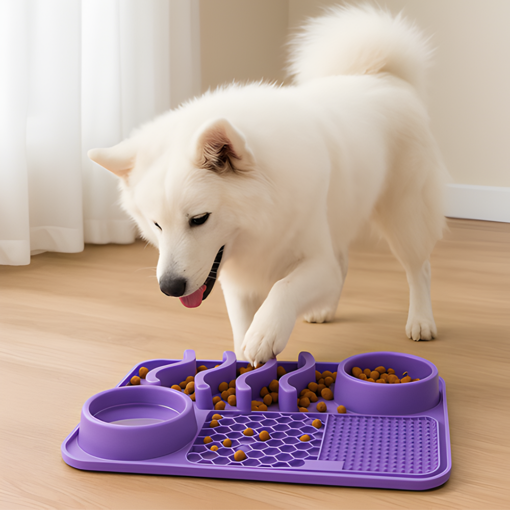 Dog Slow Feeder Bowl Mat Anti Gulp Non Slip Puzzle Tray