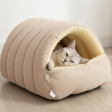 Cat Cave Bed Hooded Cosy Pet Sleeping Igloo with Soft Cushion