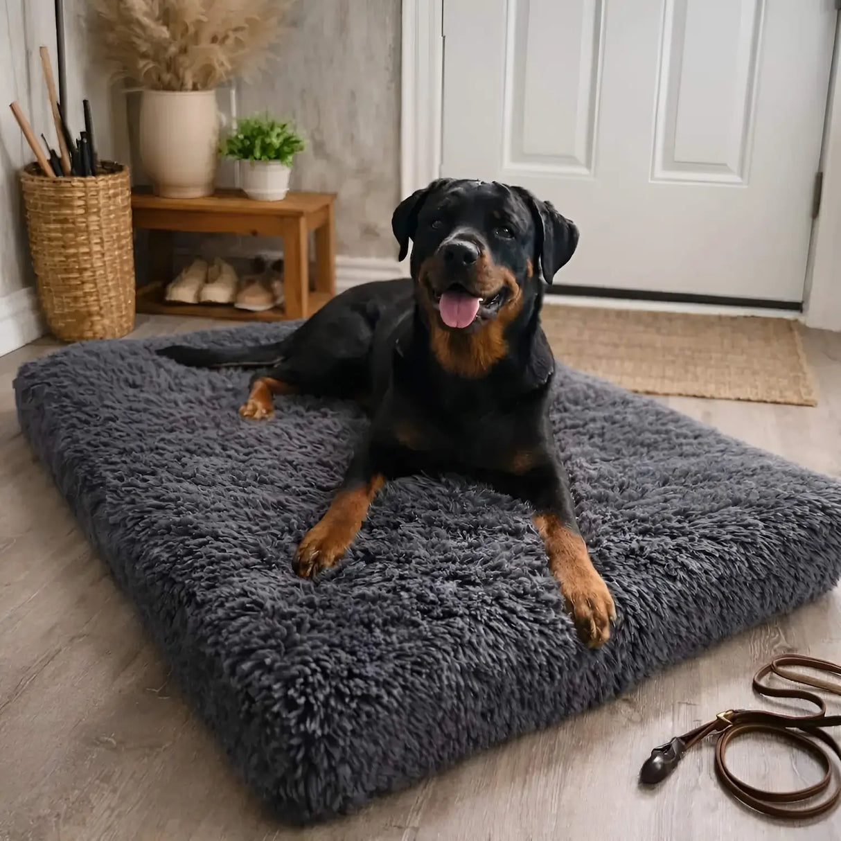 Soft Fur Dog Bed Mat Plush Fluffy Pet Cushion