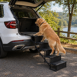 Portable Pet Steps | Foldable Dog Stairs with Non-Slip Surface | 5-Step Design for Joint Protection 4