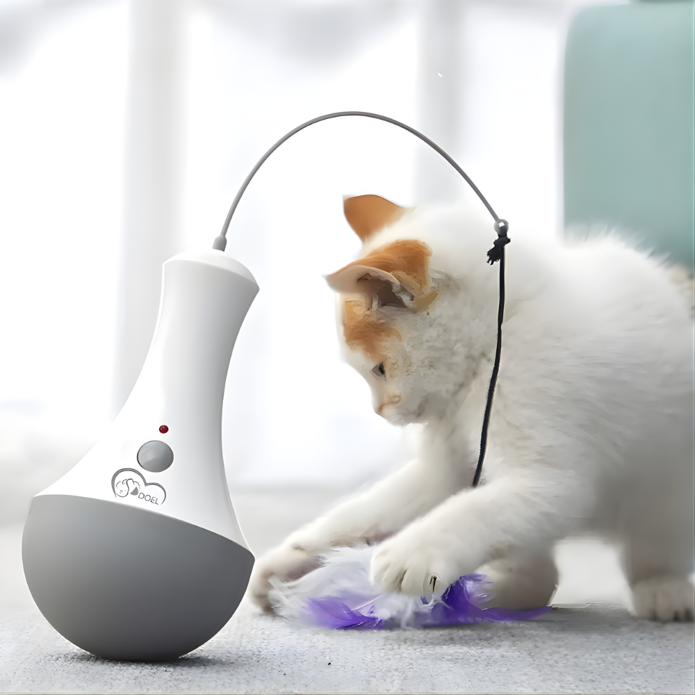 Automatic Cat Wand Toy Interactive Feather Indoor Kitten