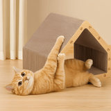 Cat Scratcher House Cardboard Hideaway Play Cave