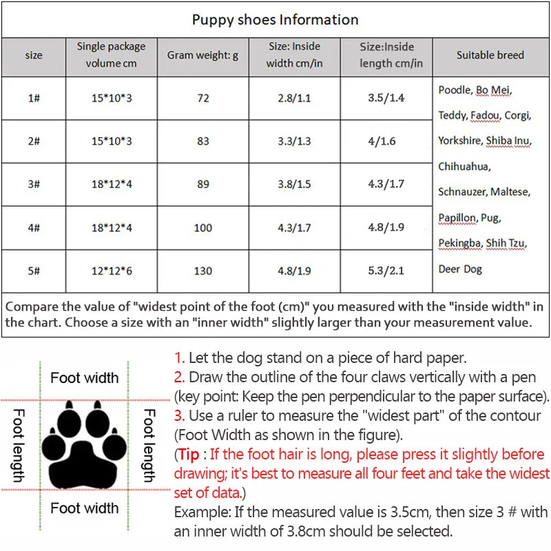 Dog Shoes - Lightweight and Breathable Outdoor Booties For Puppies and Dogs