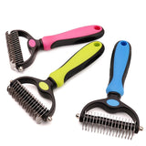 Pet Grooming Brush - Double Sided Dog and Cat Hair Grooming Brush