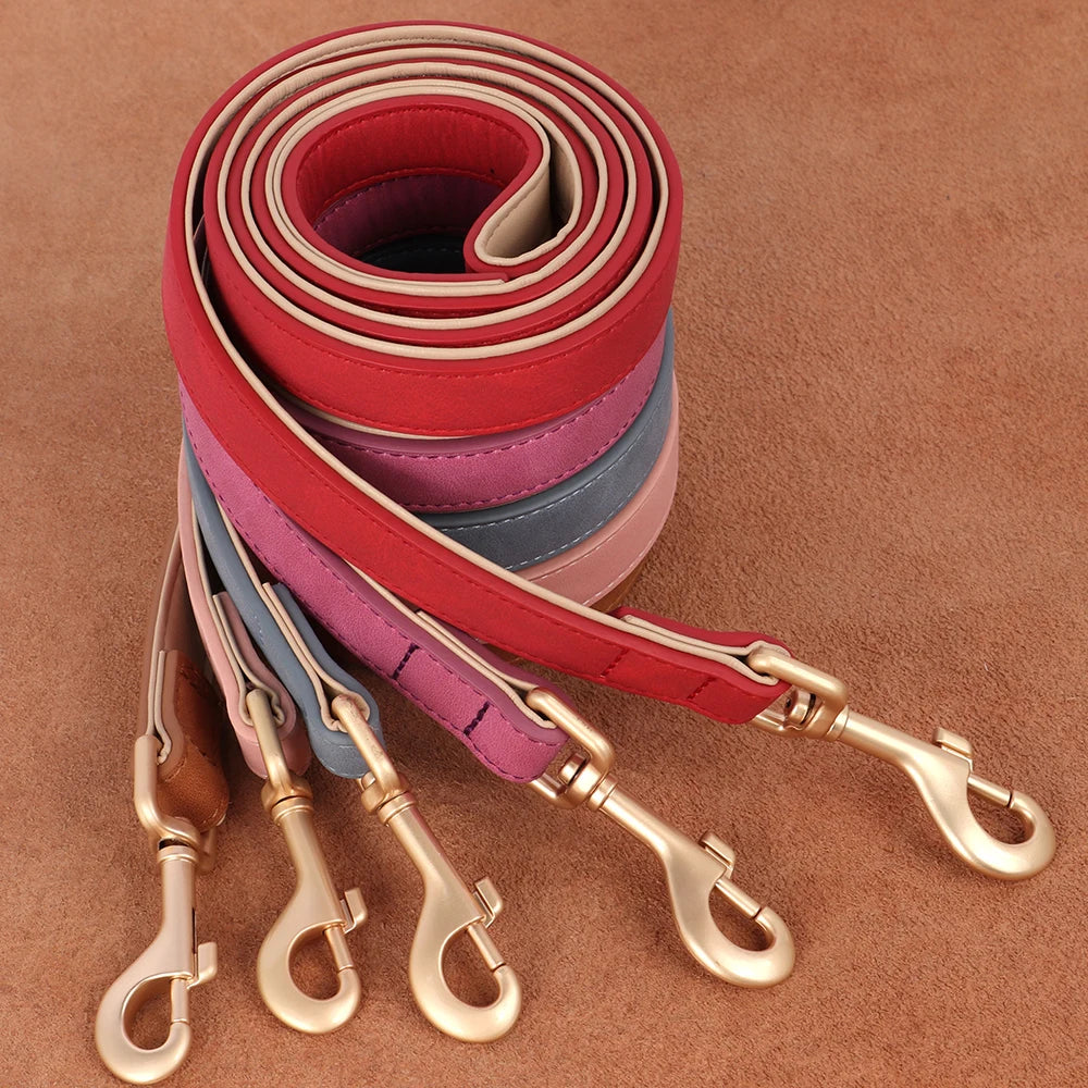 Dog Collar and Leash Set Velvet For All Dog Sizes
