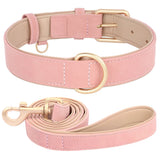 Dog Collar and Leash Set Velvet For All Dog Sizes