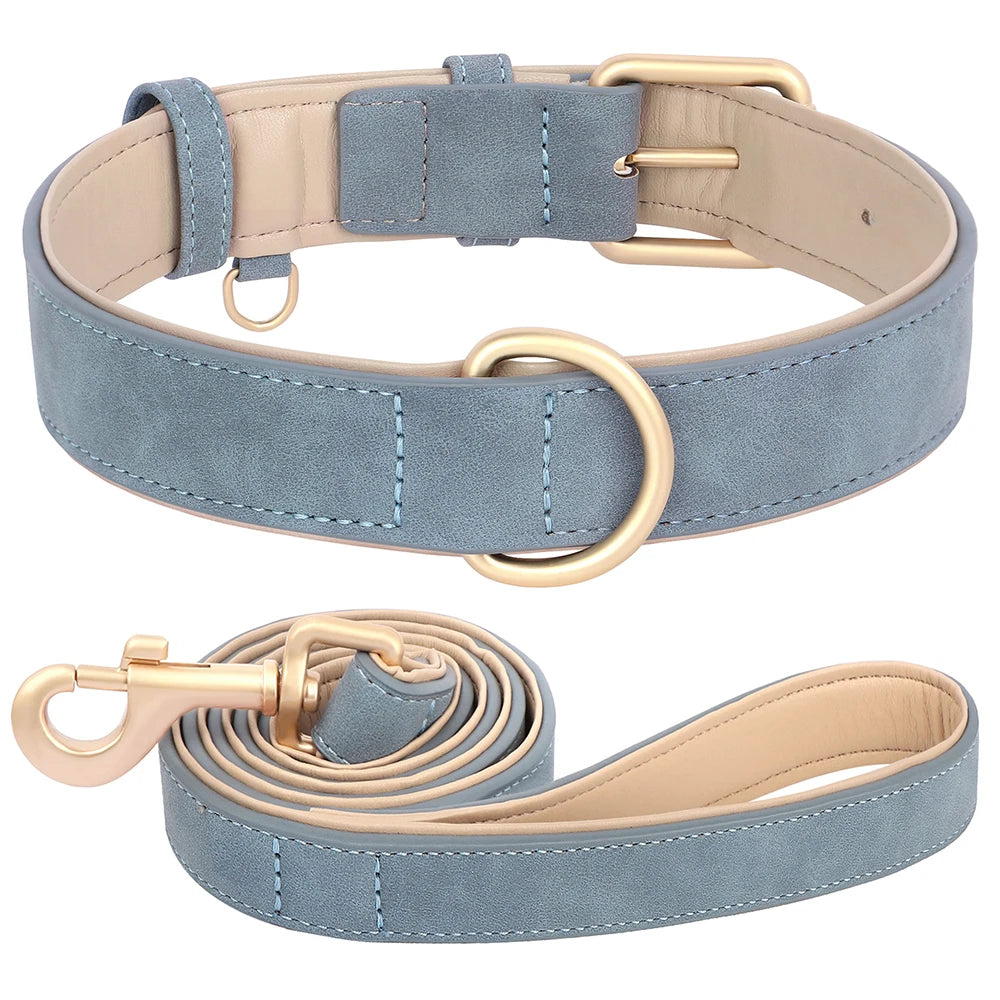 Dog Collar and Leash Set Velvet For All Dog Sizes