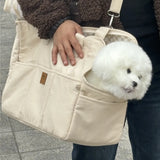 Dog Carrier Tote Bag Hands Free Shoulder For Travel