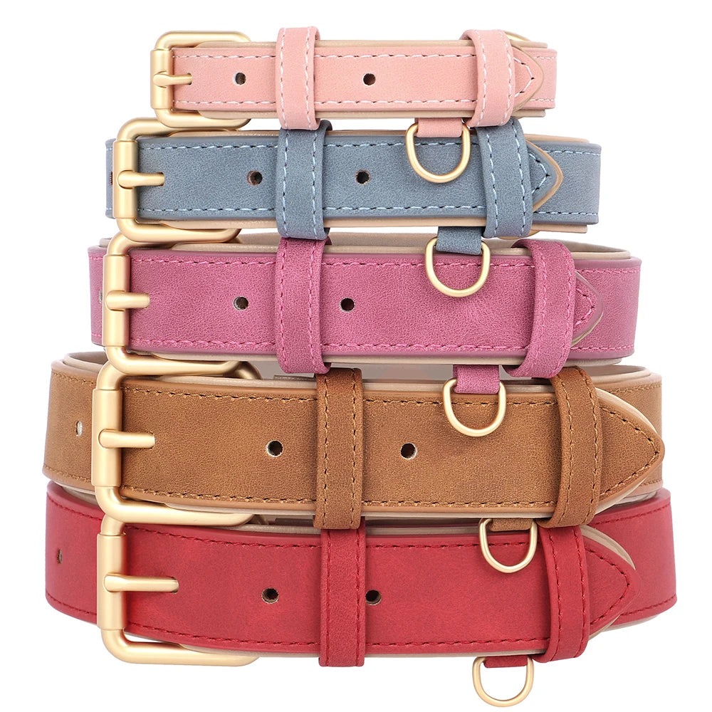 Dog Collar and Leash Set Velvet For All Dog Sizes