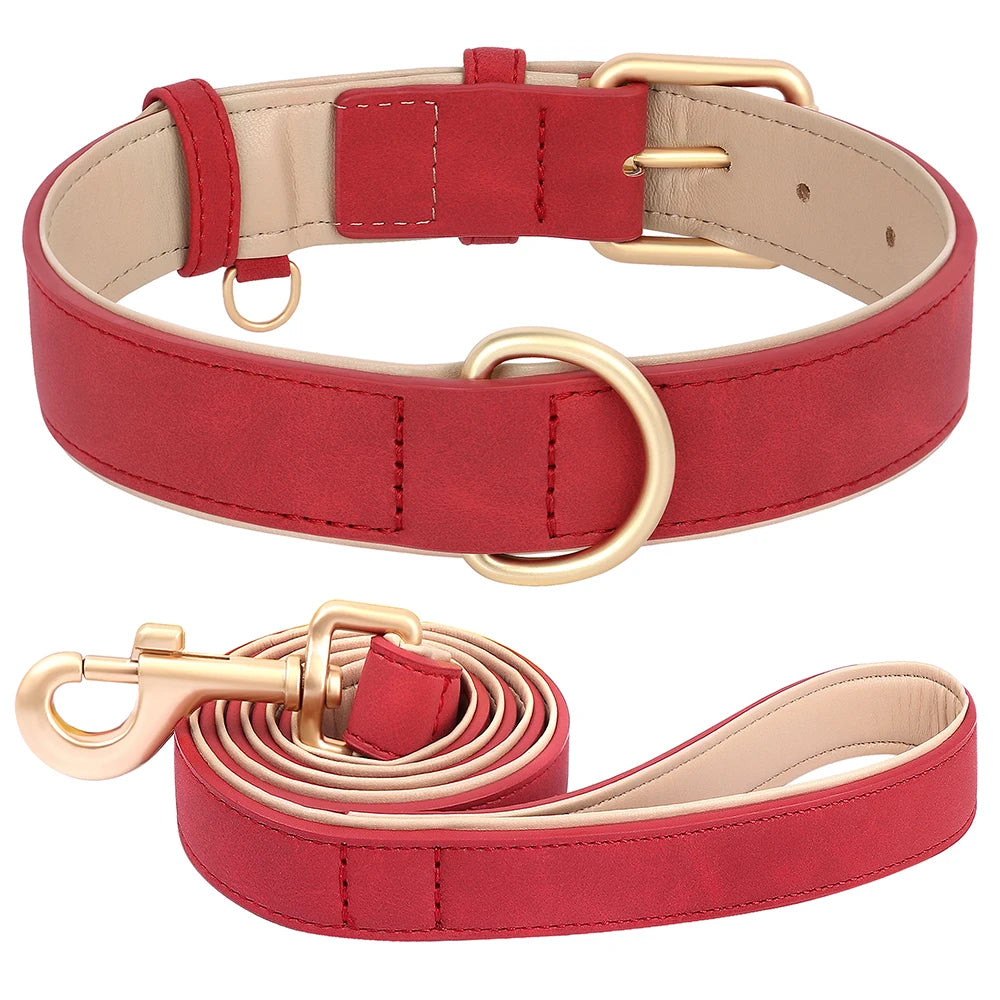 Dog Collar and Leash Set Velvet For All Dog Sizes