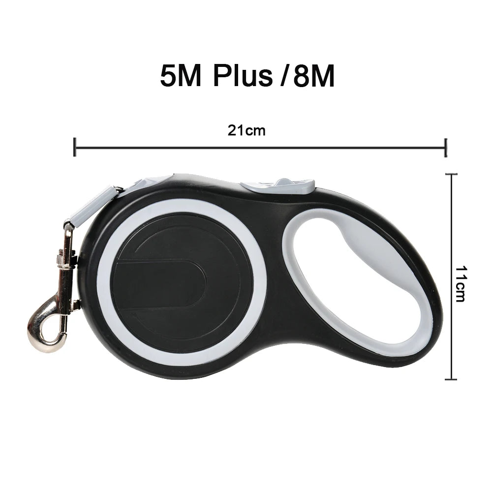 Retractable Dog Leash Ergonomic Loop Handle With Auto Lock
