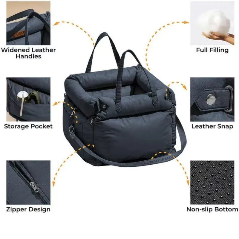 Dog Car Seat Carrier Front Booster Travel