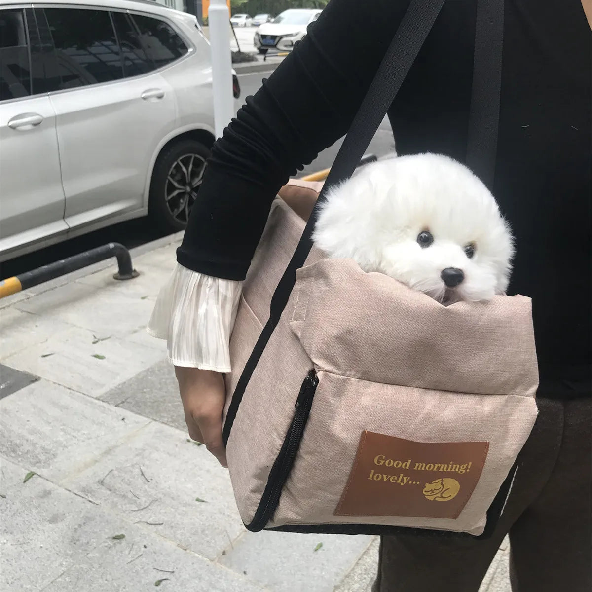 Dog Travel Carrier Bag Soft Pet Tote with Handles
