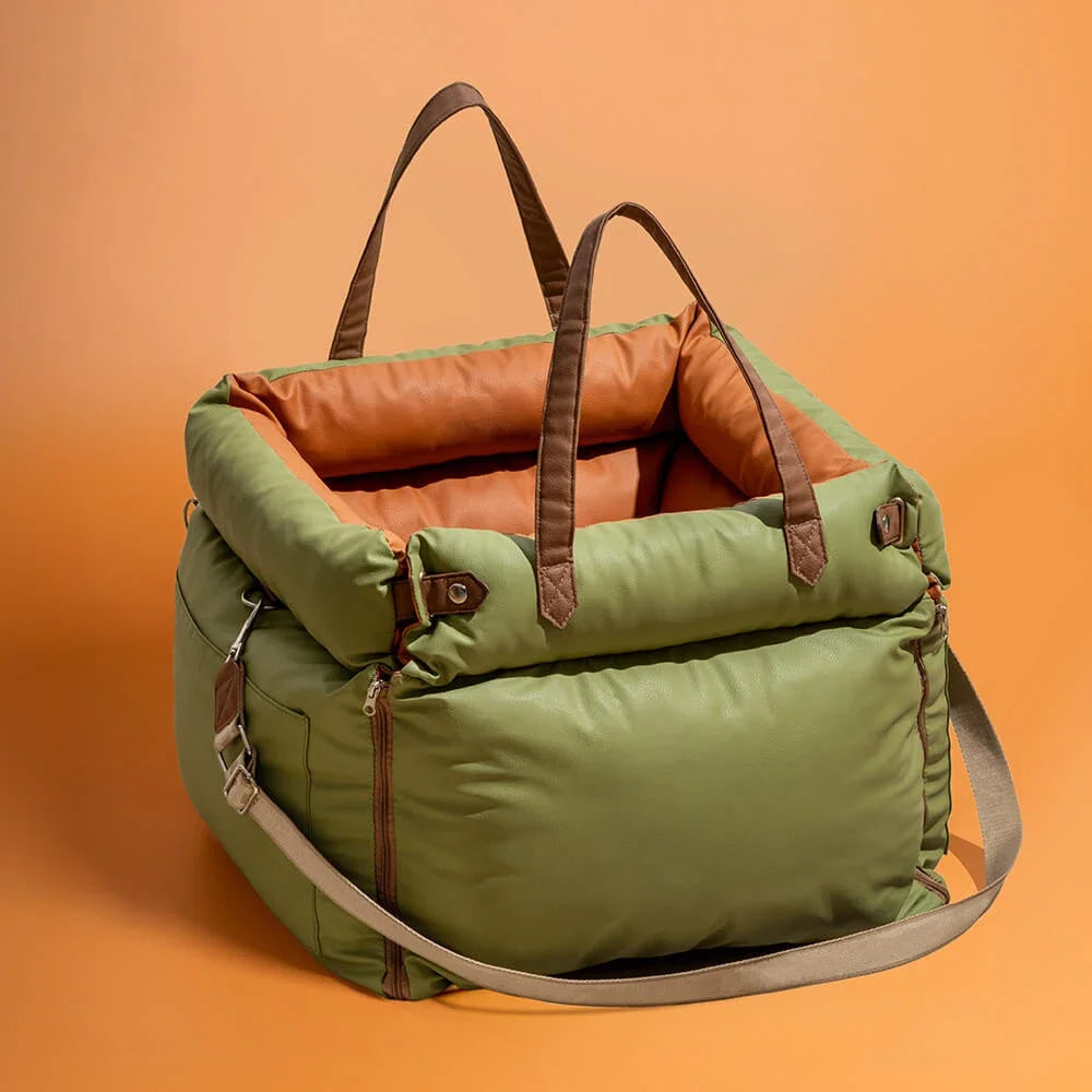 Dog Car Seat Carrier Travel Booster with Straps