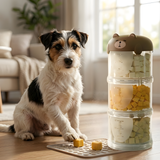 Dog Treat Dispenser Stackable Training Reward Container