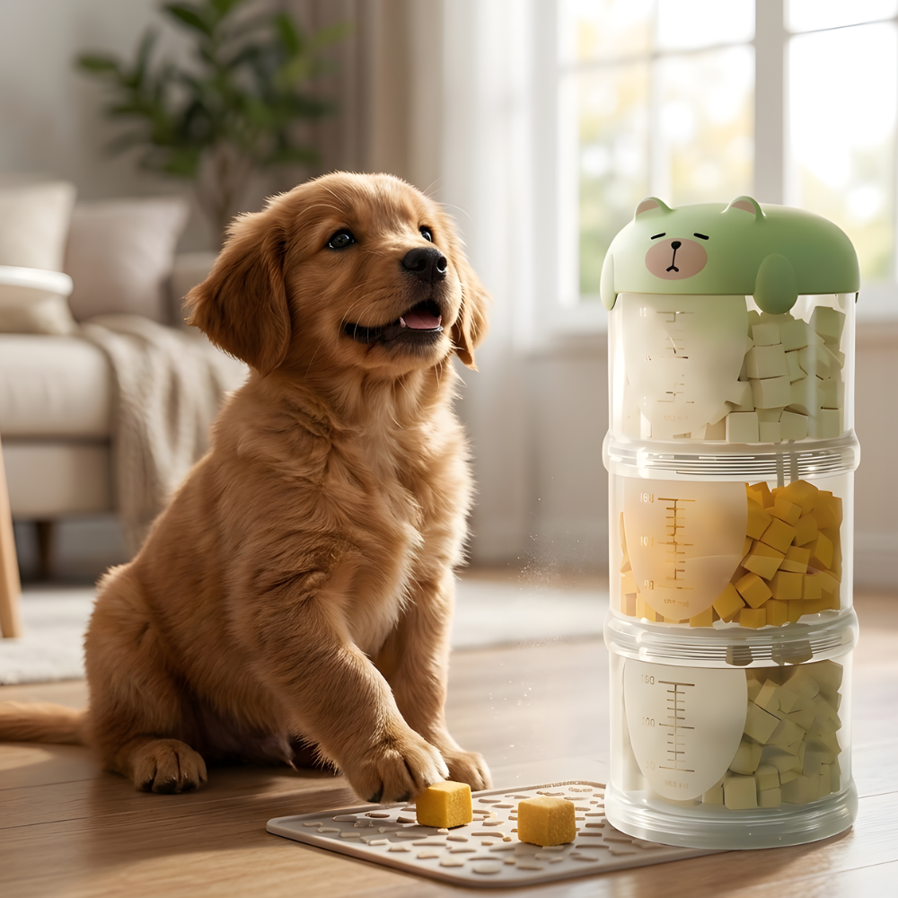 Dog Treat Dispenser Stackable Training Reward Container