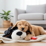 Puppy Heartbeat Toy Plush Comfort Dog with Soft Blanket
