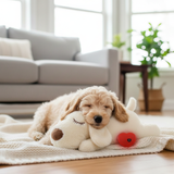 Puppy Heartbeat Toy Plush Comfort Dog with Soft Blanket