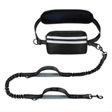 Hands Free Double Dog Lead Bungee Running Waist Belt