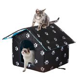 Cat House Tent Indoor Pet Hideaway with Window Bed