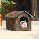 Cat House Tent Indoor Pet Hideaway with Window Bed