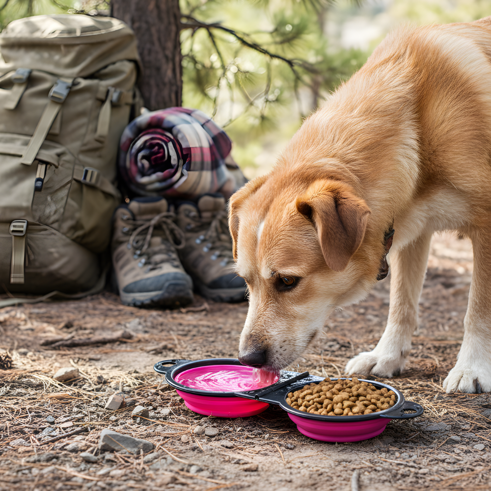 Dog Bowl Collapsible Pet Food Water Feeder