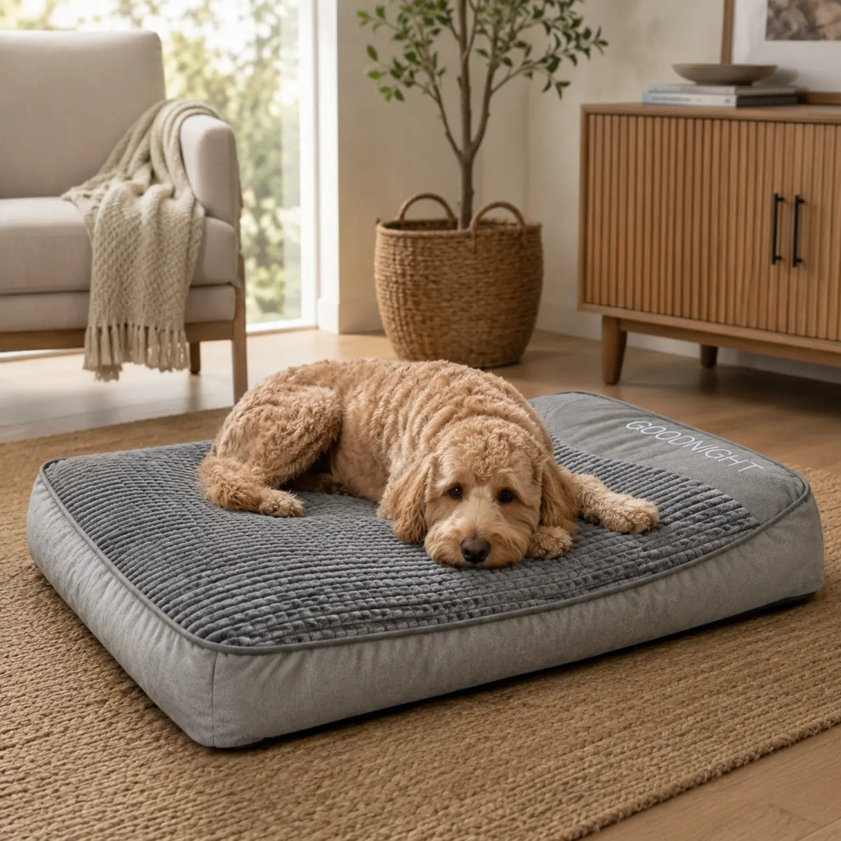 Dog Sofa Bed Large Breed Bolster Cushion Washable Couch
