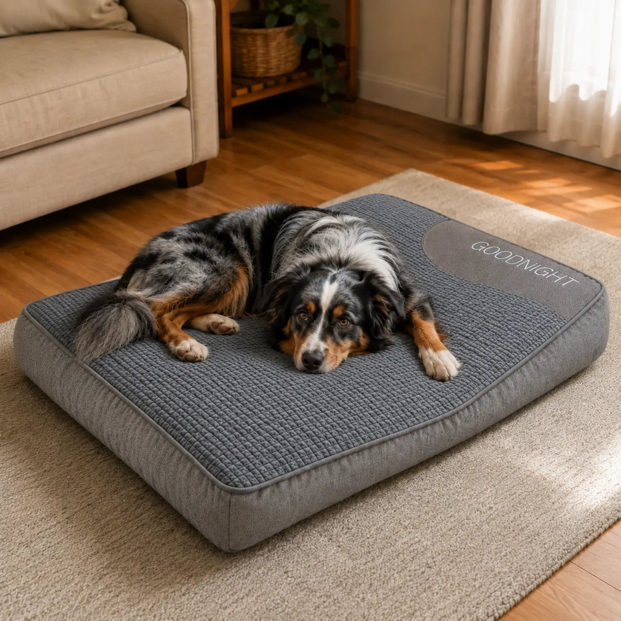 Dog Sofa Bed Large Breed Bolster Cushion Washable Couch