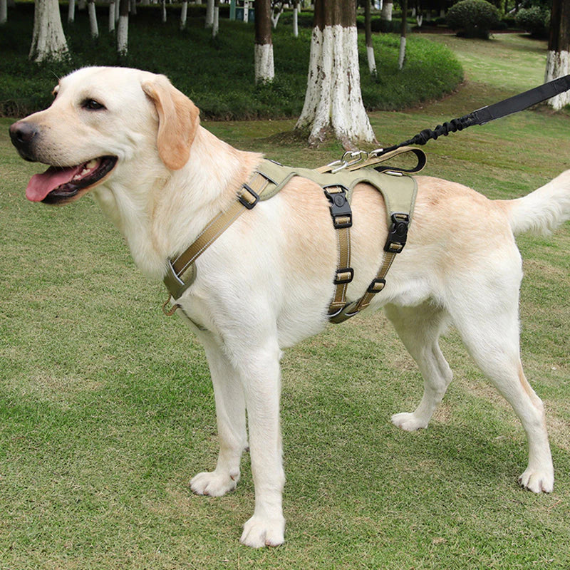 Reflective Tactical Dog Harness No Pull Adjustable For Walking