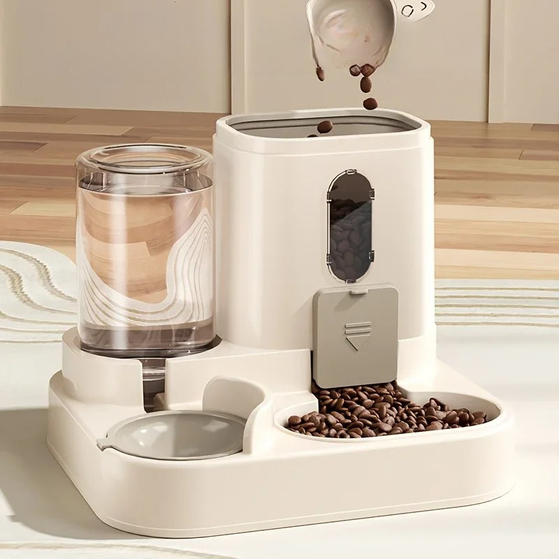 Automatic Pet Feeder - 2 in 1 Dog and Cat Feeder with Water Dispenser