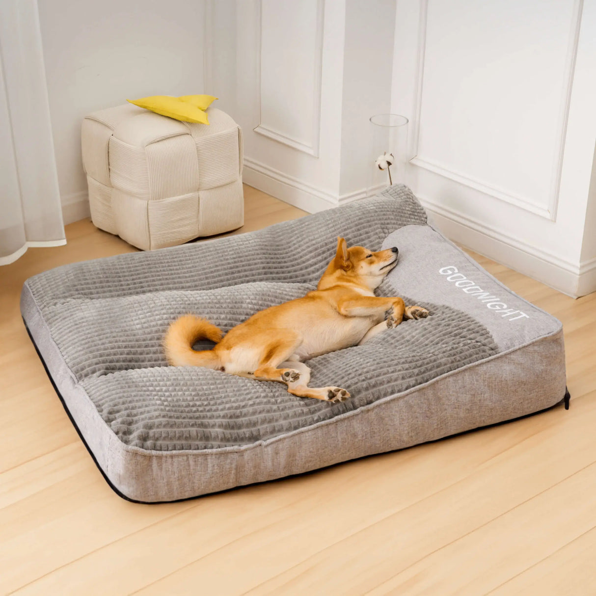 Dog Sofa Bed Large Breed Bolster Cushion Washable Couch