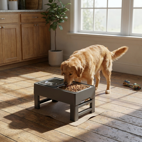 ElevateFeast raised dog bowl lifestyle