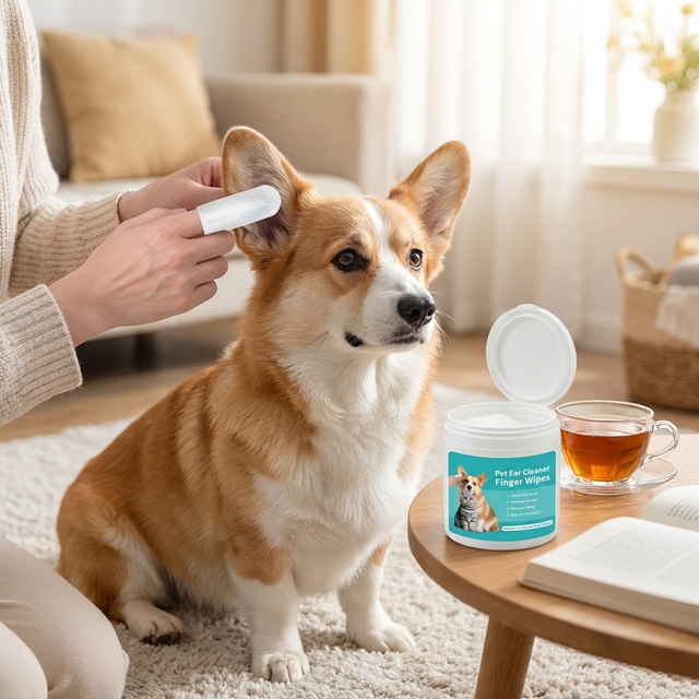 EarCalm dog ear wipes lifestyle